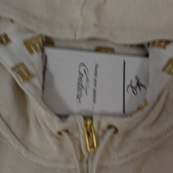 All-Sport Couture Womens NFL New York Giants Play Action Cream Hoodie New - Picture 6 of 9